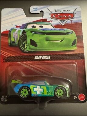 Disney Pixar Cars Noah Gocek Green & Blue Die-Cast Toy Car by Mattel